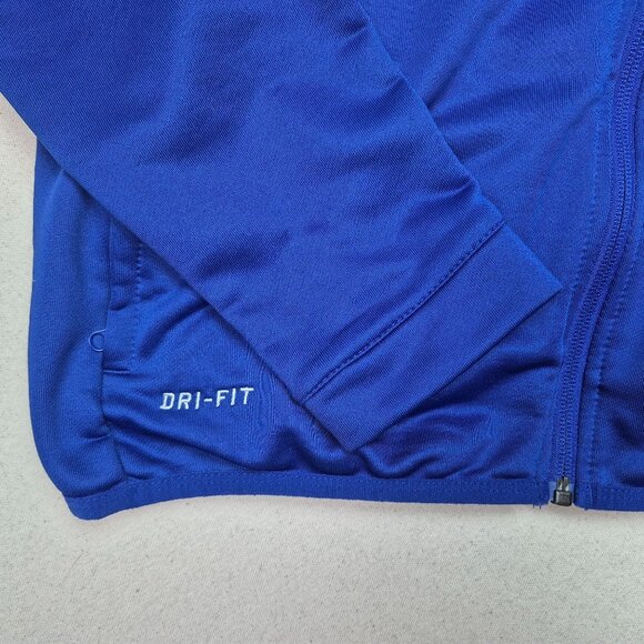 Nike Soccer Dri-Fit Navy/Purple Warm Up Trainer Hoodie Sz M EXCELLENT CONDITION! - Picture 5 of 6